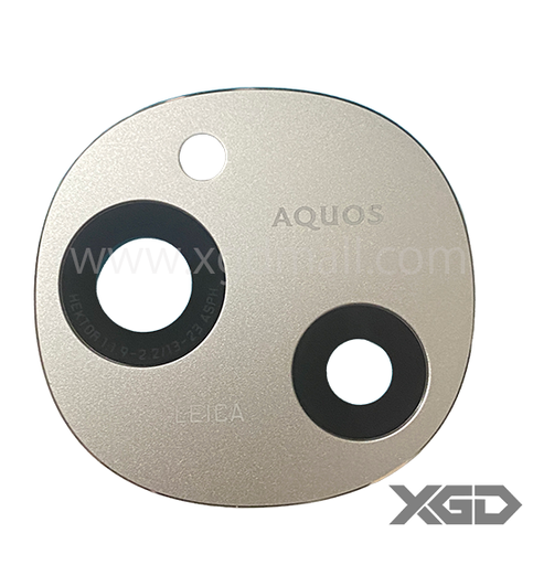 [G3418ｶﾒﾗﾚﾝｽﾞ] AQUOS R9 カメラレンズ（枠付）｜ 取り外し品 銀