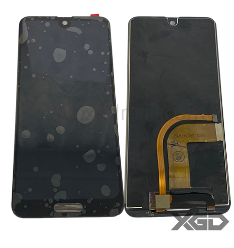 [G3498] （取り寄せ品）AQUOS R2 フロントパネル 黒｜ 再生品 指紋無