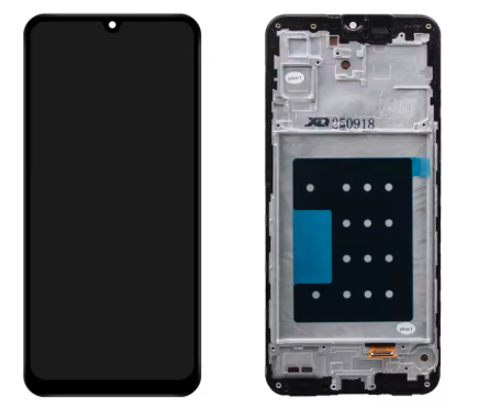 [G3673液晶｜LCD] （取り寄せ品）Galaxy A17 4G フロントパネル 黒 枠付き｜純正組立品