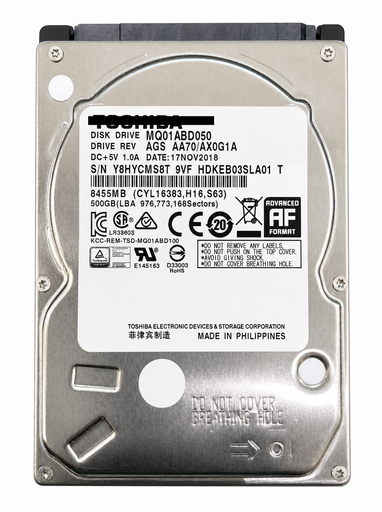[G3895] （取り寄せ品）TOSHIBA MQ01ABD050 2.5インチ 内蔵HDD 500GB SATA 5400rpm