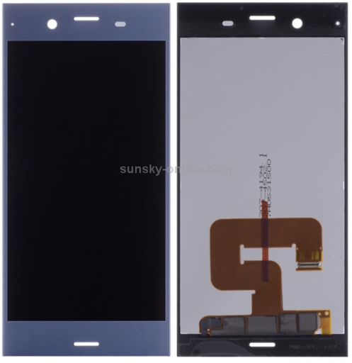 [X3035液晶｜LCD] （取り寄せ品）Xperia XZ1 フロントパネル 青｜再生品