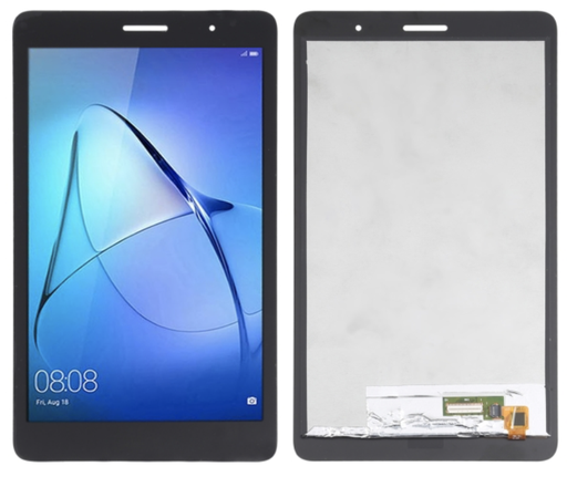 [X3423液晶｜LCD] （取り寄せ品 ）HUAWEI MediaPad T3 8.0 フロントパネル 黒 ｜純正組立品
