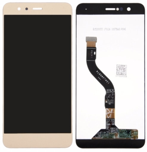 [X3408液晶｜LCD] （取り寄せ品 ）HUAWEI P10 lite フロントパネル 金｜再生品