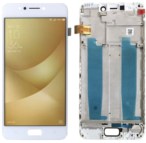 [X3323液晶｜LCD] ASUS ZenFone4 MAX フロントパネル （ZC520KL） 白｜再生品