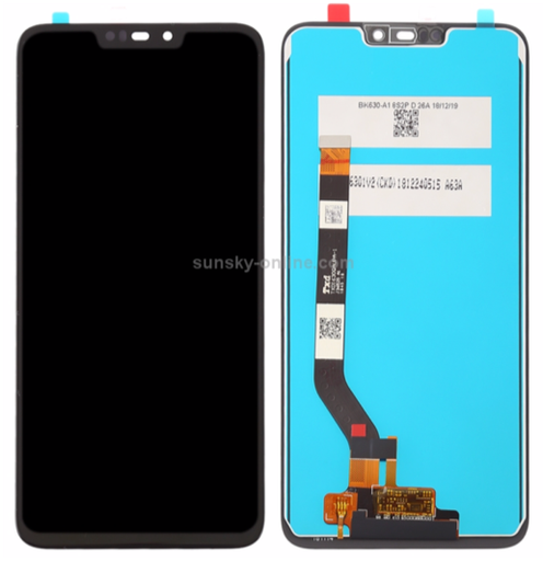 [X3329液晶｜LCD] （取り寄せ品）ASUS ZenFone Max（M2） フロントパネル （ZB633KL） 黒｜再生品