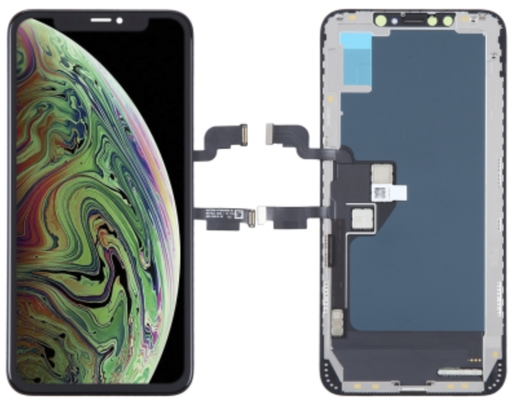[X2078互換パネル｜液晶] iPhone XS Max フロントパネル 黒｜互換品（HardOLED）
