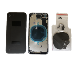 [X4090背面ガラス] iPhone 8G バックガラス(フレーム一体型) 互換品 黒