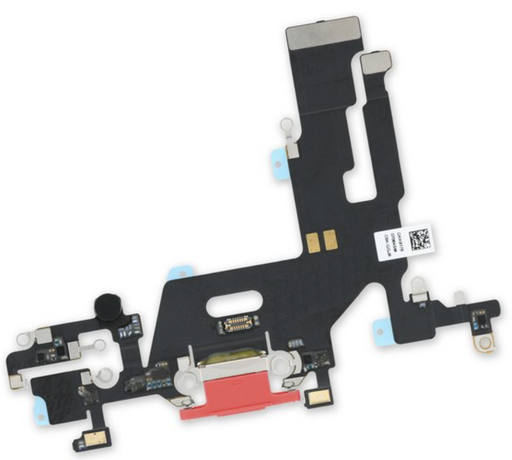 [X2342ライトニングコネクタ｜充電ポート] iPhone 11 ドックコネクター 赤  取り外し品