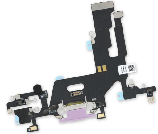 [X2341ライトニングコネクタ｜充電ポート] iPhone 11 ドックコネクター パープル  取り外し品