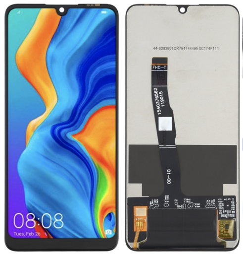 [X3410液晶｜LCD] HUAWEI P30 lite フロントパネル 黒｜再生品