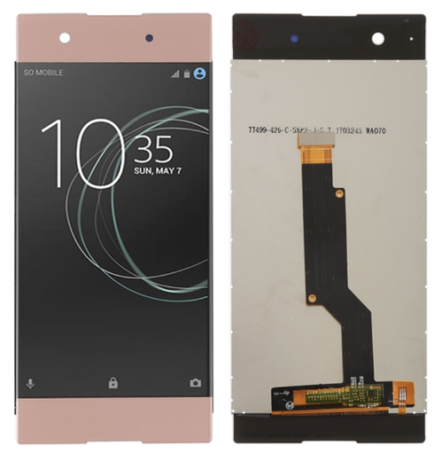 [X3016液晶｜LCD] Xperia XA1 フロントパネル ピンク｜再生品