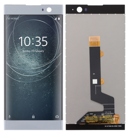[X3017液晶｜LCD] Xperia XA2 フロントパネル 銀｜再生品