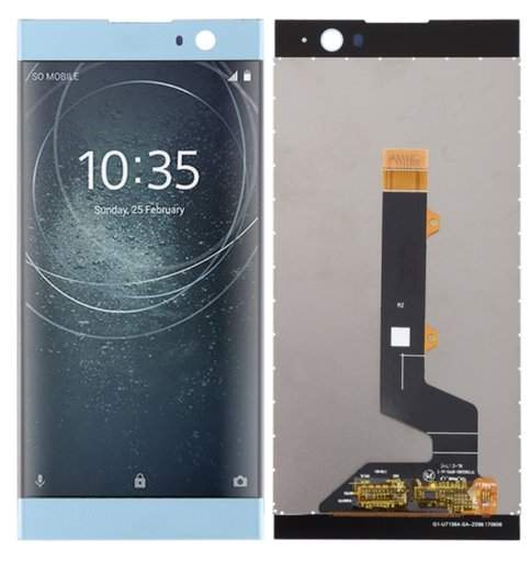 [X3019液晶｜LCD] Xperia XA2 フロントパネル 青｜再生品