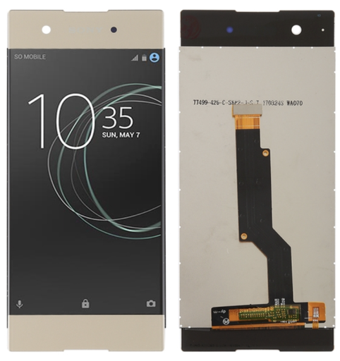[X3015液晶｜LCD] （特価品）Xperia XA1 フロントパネル 金｜再生品
