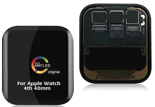 [X2959液晶｜LCD] Apple Watch Series 4・40mm フロントパネル 黒｜再生品