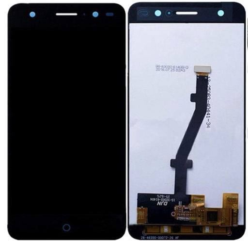 [X3673液晶｜LCD] ZTE Blade V7 Lite フロントパネル 黒｜再生品