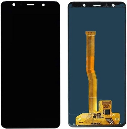 [X3212液晶｜LCD] （取り寄せ品）Galaxy A7（2018） フロントパネル 黒 ｜OLED再生品