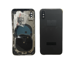[X4096背面ガラス] iPhone XS バックガラス(フレーム一体型) 互換品  黒
