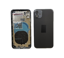 [X4102背面ガラス] iPhone 11 バックガラス(フレーム一体型) 互換品 黒