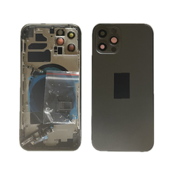 [X4110背面ガラス] iPhone 12 Pro バックガラス(フレーム一体型) 互換品 黒