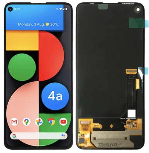 [X3486液晶｜LCD] Google Pixel 4a 5Gフロントパネル 黒 ｜OLED再生品