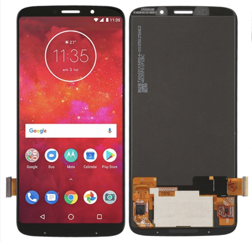 [X3608液晶｜LCD] （取り寄せ品）Motorola Moto Z3 Play フロントパネル 黒 ｜OLED再生品