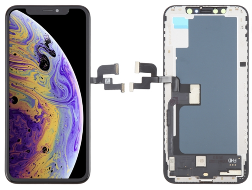 [X2115互換パネル｜液晶（廉価版）] iPhone XS フロントパネル 黒｜互換品 (廉価版LCD) HD