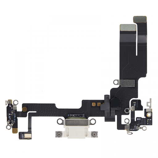 [X2376ライトニングコネクター｜充電ポート] iPhone 14 ドックコネクター 白  取り外し品