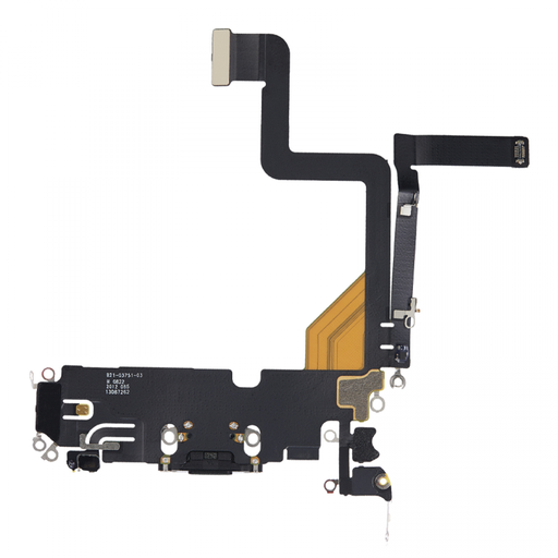 [X2382ライトニングコネクタ｜充電ポート] iPhone 14Pro ドックコネクター 黒  取り外し品
