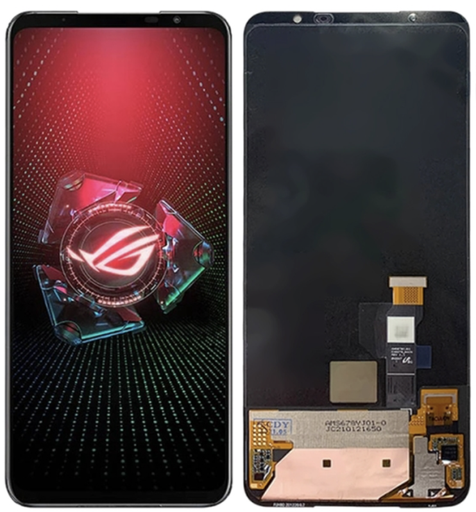[X3332液晶｜LCD] ASUS ROG Phone 7｜7 Ultimate｜5｜5s｜5sPro｜5Ultimate フロントパネル 黒 ｜OLED純正組立品