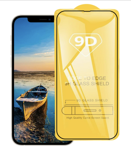 [X2261保護フィルム] iPhone 13｜13Pro｜14 ｜16e ガラスフィルム (9D) 黒