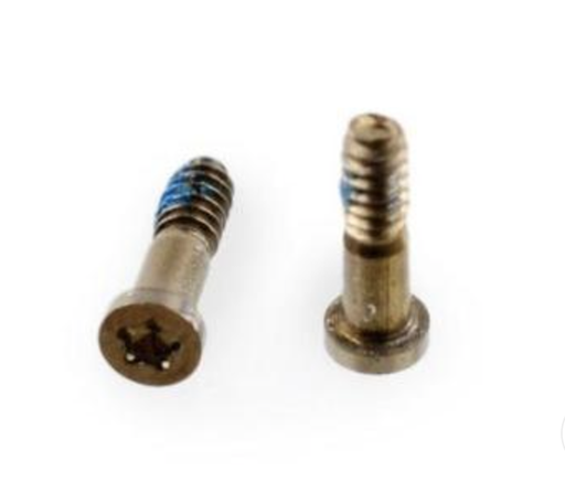 [X2715ペンタローブ ネジ] iPhone 5S｜SE ボトムスクリュー星形ネジ 2本セット 金