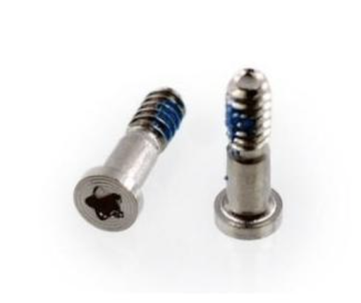 [X2716ペンタローブ ネジ] iPhone 5S｜SE ボトムスクリュー星形ネジ 2本セット 銀