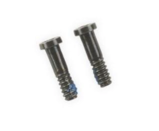 [X2717ペンタローブ ネジ] iPhone 5S｜SE ボトムスクリュー星形ネジ 2本セット 黒