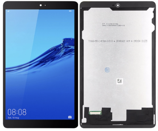 [X3424液晶｜LCD] HUAWEI MediaPad M5 lite 8 フロントパネル 黒 ｜純正組立品