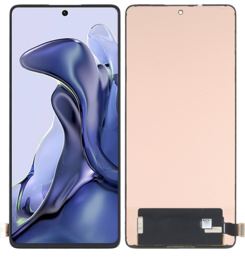 [X3621液晶｜LCD] Xiaomi 11T｜11T Pro フロントパネル 黒 ｜OLED純正組立品