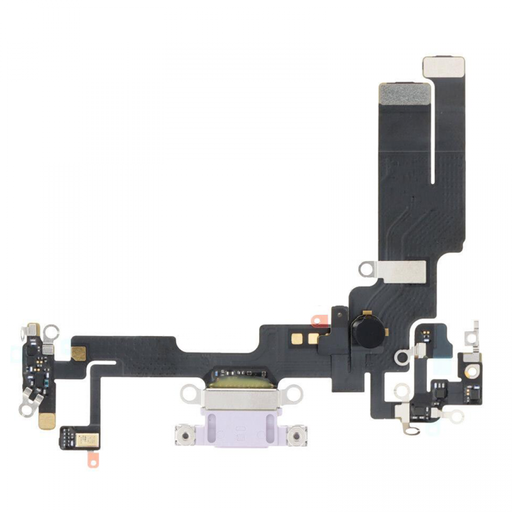 [X2379ライトニングコネクタ｜充電ポート] iPhone 14 ドックコネクター パープル  取り外し品
