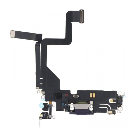 [X2384ライトニングコネクタ｜充電ポート] iPhone 14Pro ドックコネクター パープル  取り外し品
