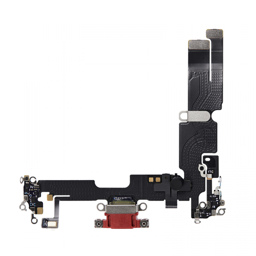 [X2393ライトニングコネクタ｜充電ポート] iPhone 14Plus ドックコネクター 赤  取り外し品