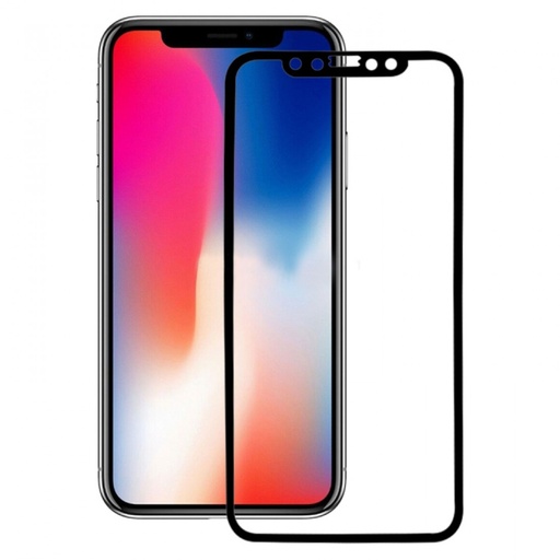 [X2255保護フィルム] iPhone X｜XS｜11Pro ガラスフィルム (9D) 黒