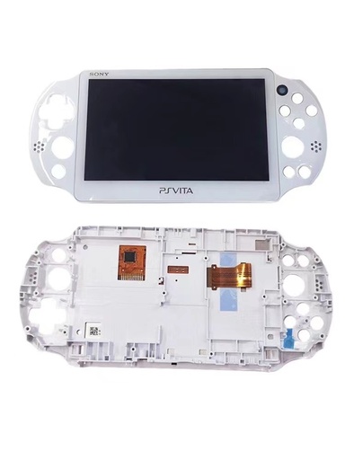 [X3881 LCD｜パネル] （入手不可）PSVita 2000 液晶 一体型（枠付） 白