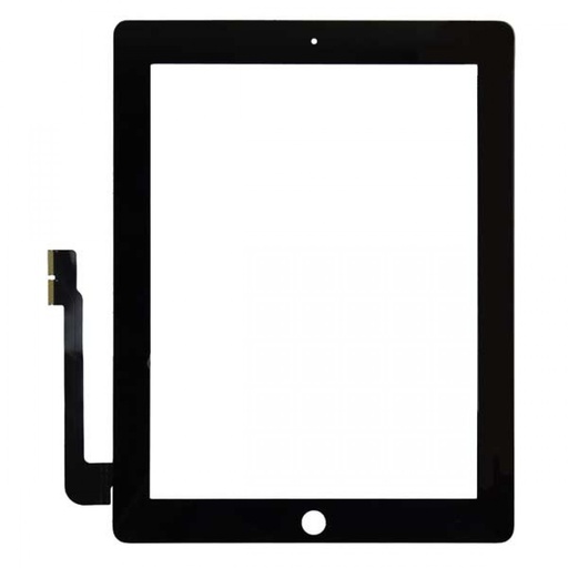 [X2762タッチパネル｜フロントガラス] iPad 3｜4 デジタイザー 黒 互換品