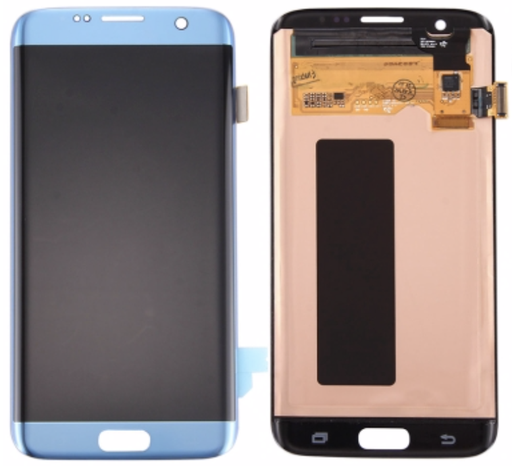 [X3193液晶｜LCD] （特価品）Galaxy S7edge フロントパネル 青 ｜OLED再生品